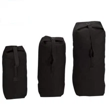 Rothco 3336/3333/3499 Top Loading Duffle Bag - Black Available in 3 Sizes