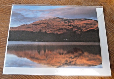 Reflexionen über Coniston Wasser der Lake District leere Grußkarte Geburtstag