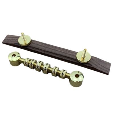 Guitar Space Control Adjustable Bridge 2-29/32'' With Ebony Base Gold Fit Gretch