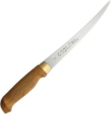 Marttiini Superflex Birch Wood Stainless Fixed Blade Fillet Knife 630016