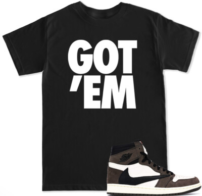 23 Mocha Catus Jack T Shirt to match with Air Js Retro 1 shoes