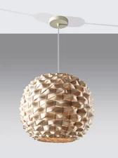 $250 NEW FEISS Denmark 1 Light Mini Pendant in Natural Bamboo P1273NB