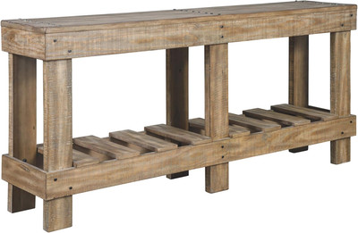 Susandeer Rustic Farmhouse Console Sofa Table, Brown