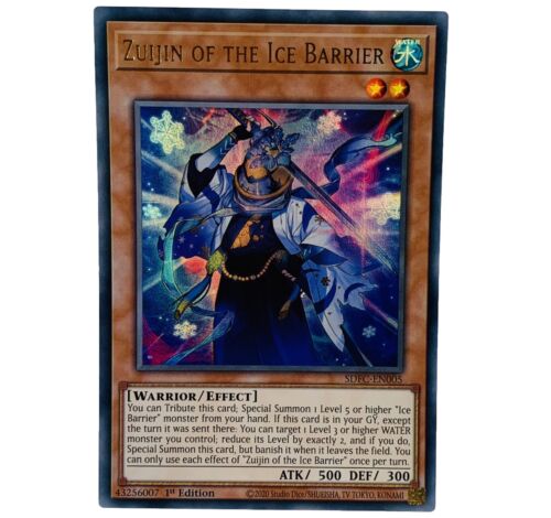 YUGIOH Zuijin of the Ice Barrier SDFC-EN005 Ultra Rare Card 1st Edition NM-MINT - Picture 1 of 1