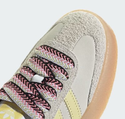 New Adidas Women's Sambae OG Shoes - Grey One / Powder Yellow