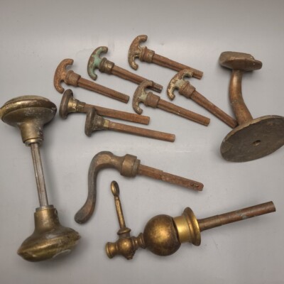 Misc. Lot Antique Brass, Etc. Door Misc Etc. Parts Hardware | eBay
