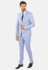 Abito Uomo Elegante Sartoriale Slim Fit Completo Microfantasia Vestito Cerimonia