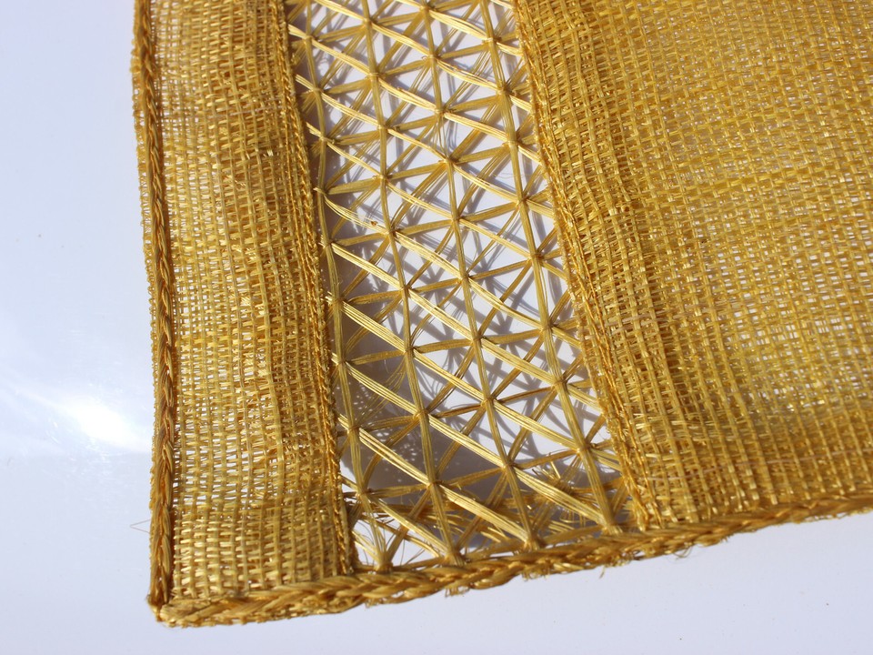 Set of 3 Vintage 1950s Metasco Placemats Abaca Hemp Woven Filipino Hand