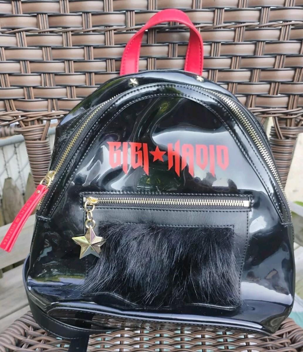Tommy Hilfiger Gigi Hadid Mini Backpack Black Red Mohair  display picture 1
