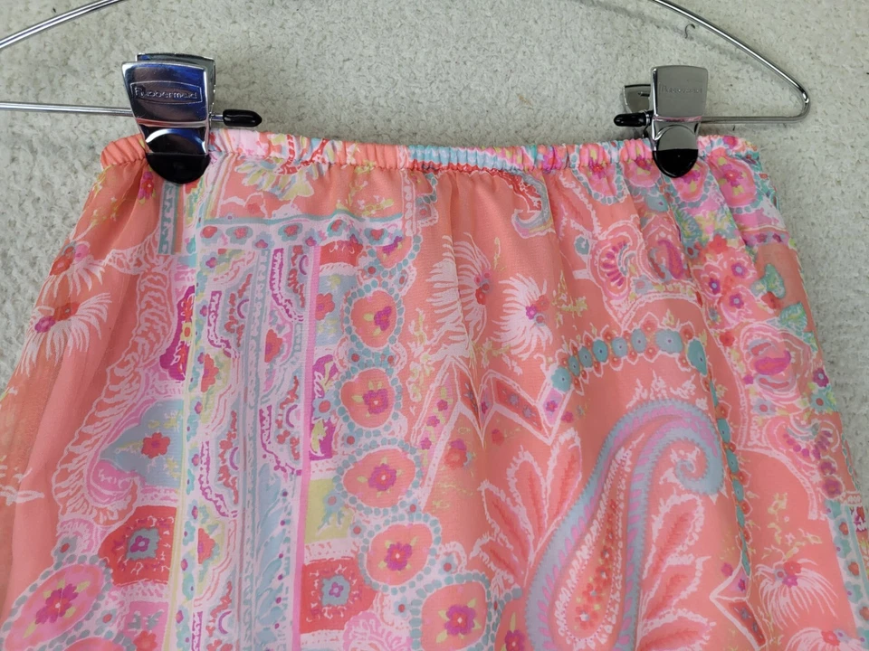 My Michelle Tiered Skirt Womens 8 Colorful Fairy Paisley Sheer Pastels Whimsical - Image 3 of 4