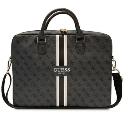 Guess Notebook Laptop Bag Tablet 16'' Computer Tasche 4G Printed Stripes black