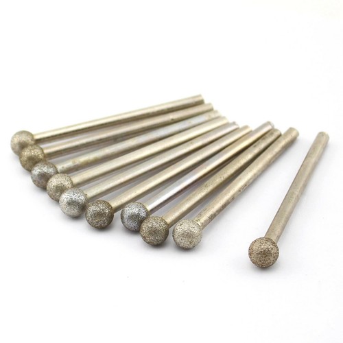 20Pcs 8mm Spherical Head Diamond Grinding Bits 5/16 in Round Ball Lapidary Tools - Picture 5 of 14