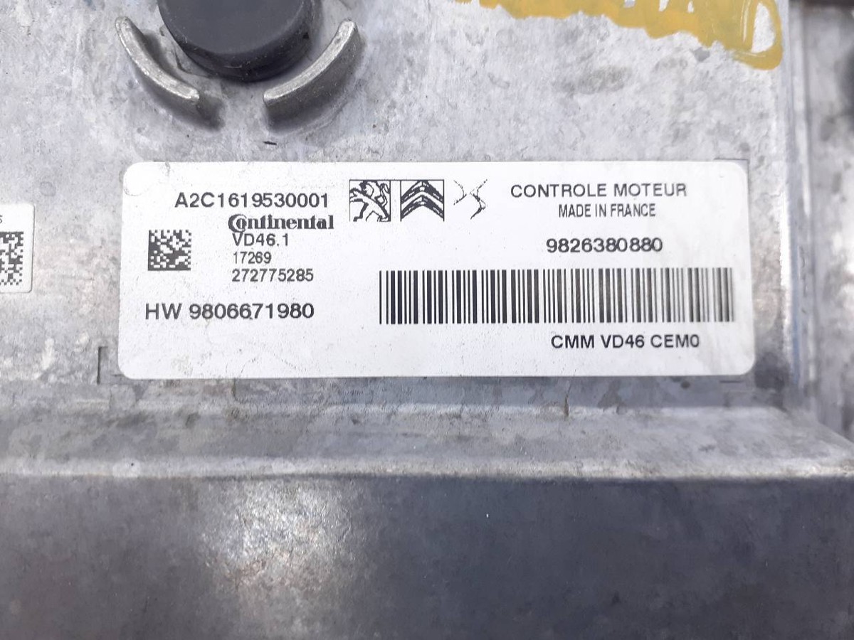9826380880 motorsteuergerät für OPEL GRANDLAND X 1.2 (75 
