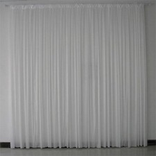 Brand New 6Mx3M White Pleated Wedding Backdrop Curtain for Wedding Stage
