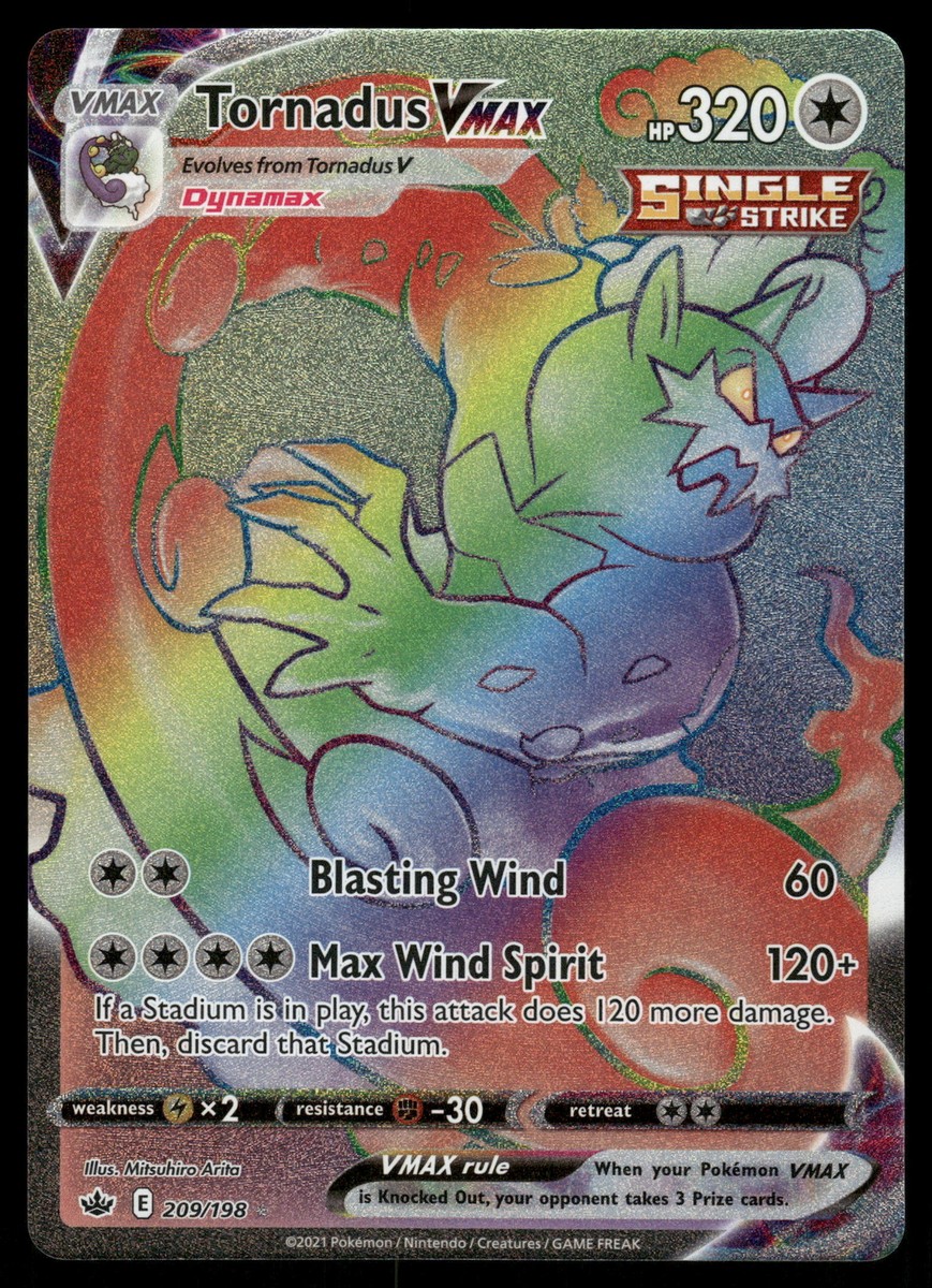 t*s様 ポケモンカード Tornadus VMAX (Secret) NM 209/198 SWSH06: Chilling Reign Pokemon