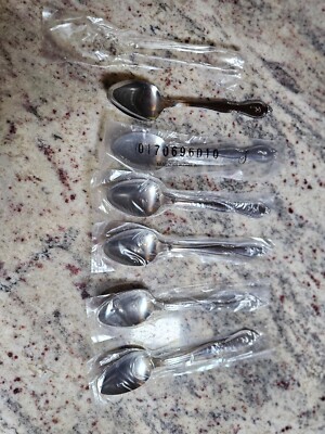 New CUSTOMCRAFT Stainless Sample Flatware Spoons Monogram ''S   Lot Of 6