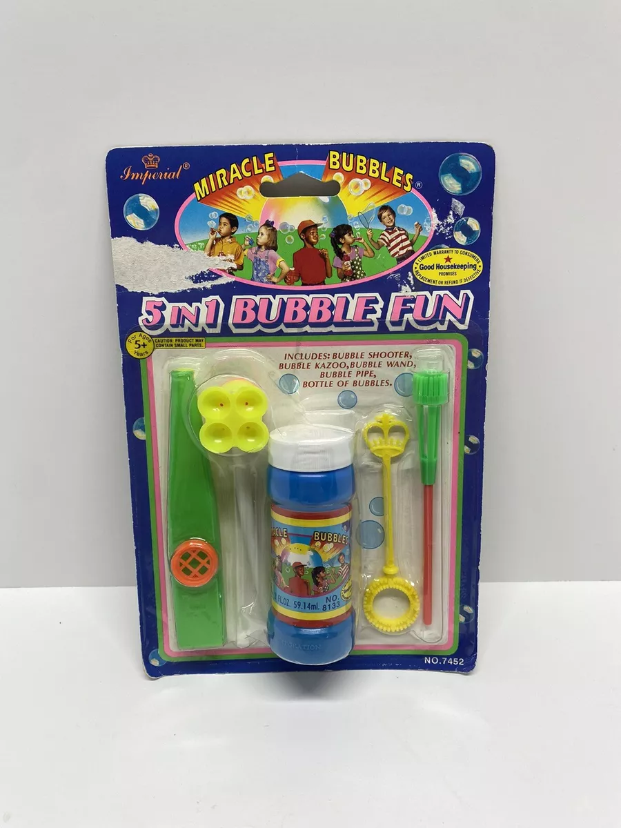 Vintage 1994 Imperial Miracle Bubbles 5 in 1 Bubble Fun Kit New Old Stock |  eBay
