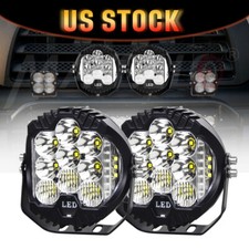2x 5 Led Work Light Bar Amber Pods Drl Round Offroad Driving Truck Atv Fog Lamp 2x 5 Led Work Light Bar Amber Pods Drl Round Offroad Driving Truck Atv Fog Lamp