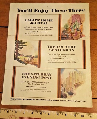 Vintage "You Too Can Share Their...Magazine promotions. Curtis Publishing 1929 - Bild 2 von 6