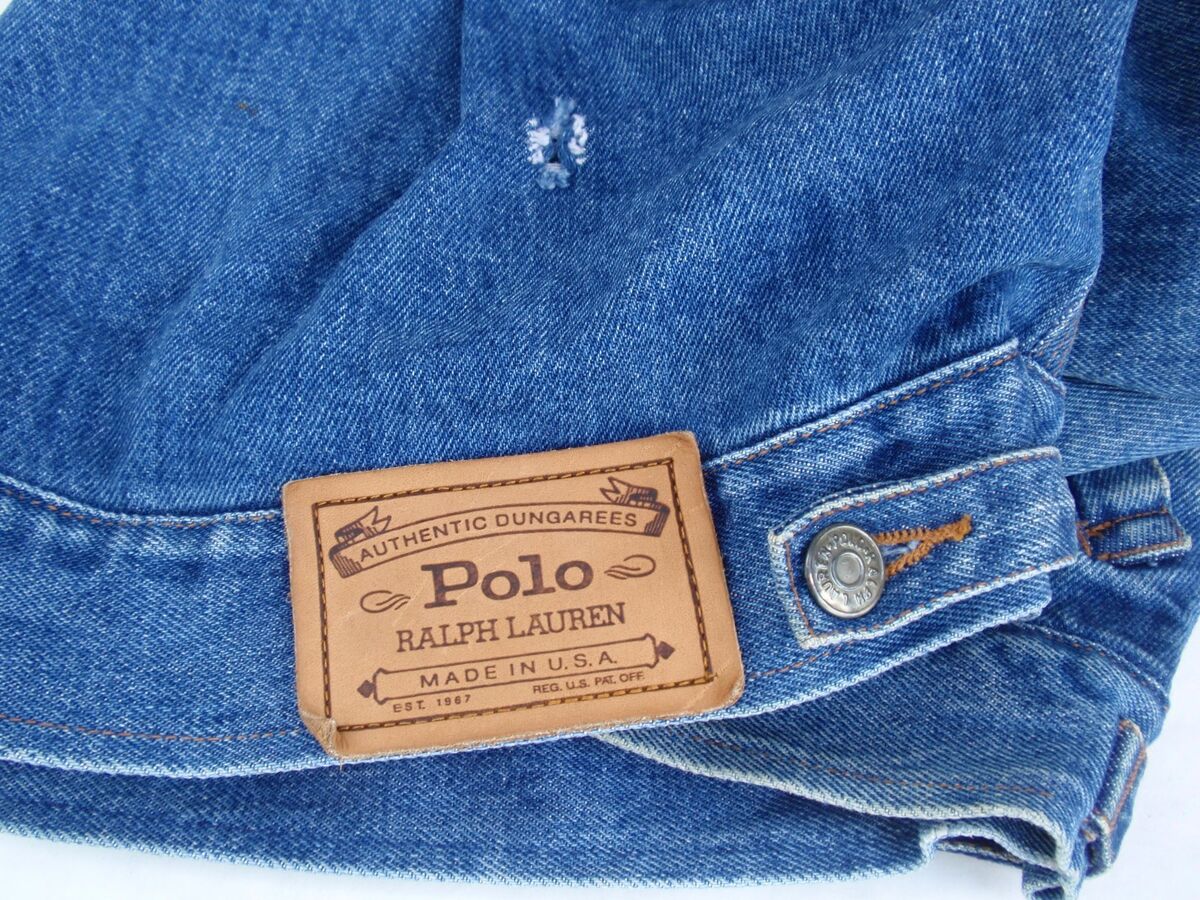 Vintage Mens Polo Ralph Lauren Blue Denim Jacket XL 1990s Distressed | eBay