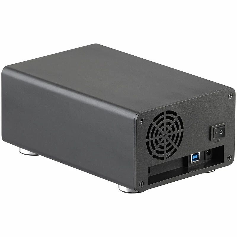 Xystec 2-fach-Festplatten-Gehäuse für 3,5"- & 2,5"-SATA, USB 3.0, RAID - Bild 4 von 4