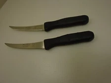 Dexter USA Set (2) Black Handle PD131SF-6 Semi Flex Boning Fillet Knives Curved