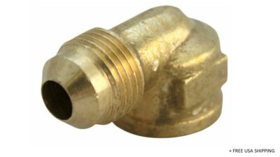 JMF 5/8 In. Flare X 1/2 In. Dia. FPT Yellow Brass Elbow (5-PACK)