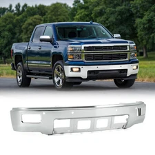 For 2014-2015 Chevy Silverado 1500 Front Bumper Face Bar Chrome W/ Fog&Sensor