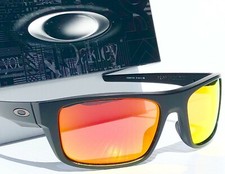 NEW Oakley DROP POINT Matte Black w POLARIZED Galaxy RUBY lens Sunglass 9367