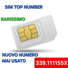 SIM GOLD NUMBER - VIP - NUOVO MAI USATO - RARISSIMO - NUMERO FACILE  339.111155X