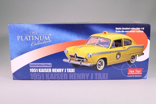 LE131 SUN STAR 5105 Voiture 1/18 Kaiser Henry J Taxi 1951 jaune EDL - Bild 8 von 9