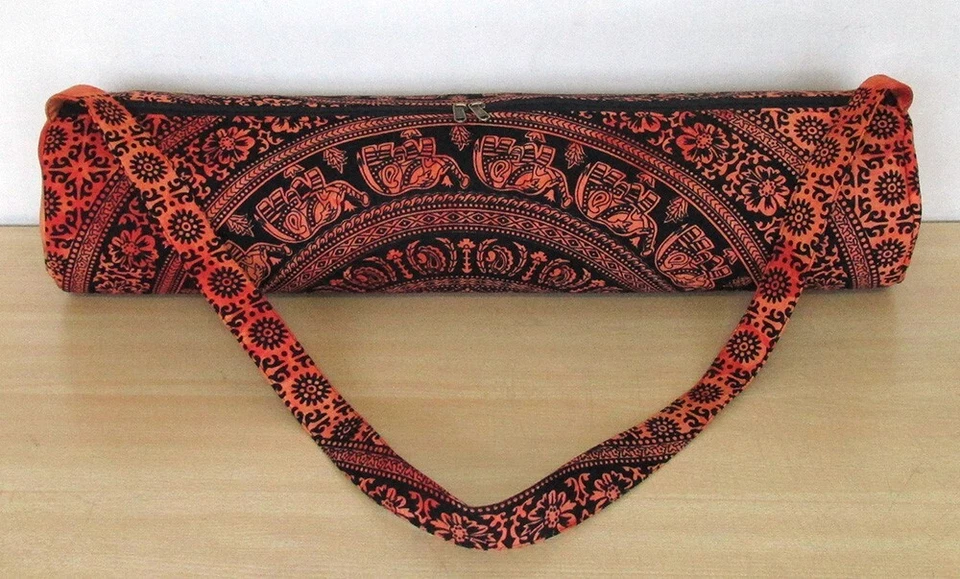 Bolso Mandala Elefante Marrón Indio con Correa para el Hombro Estera de Yoga Portador Bolsas de Yoga Foto 4 de 4