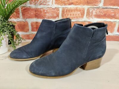 CLARKS NAVY ANKLE BOOTS UK EU NUBUCK