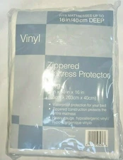KING ZIPPER MATTRESS PROTECTOR Heavy Gauge Hypoallergenic Vinyl Waterproof 