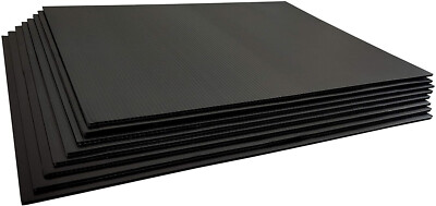 100 Blank Signs 24'' x 18'' x4 mm Black corrugated plastic 100 pieces