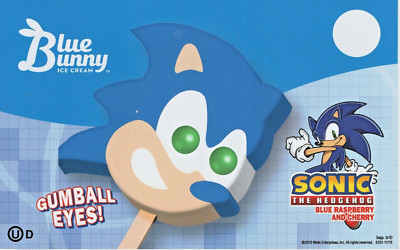 Sonic the Hedgehog Ice Cream Face, Character bar, Ice Cream Truck Sticker 8''x5''