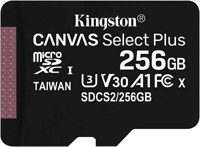 256GB MEMORY CARD KINGSTON HIGH SPEED MICROSD CLASS 10 for PHONES & TABLETS