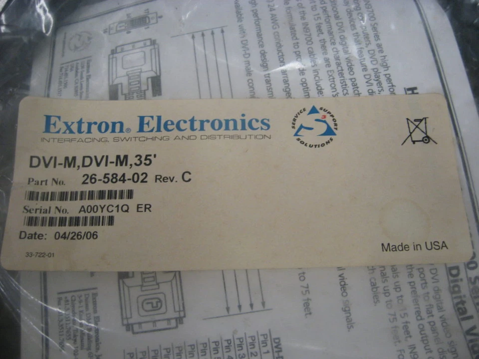 Extron Electronics 26-584-02 High Performance Digital Video Cable - Image 3 of 4