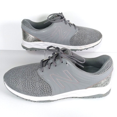 New Balance Fresh Foam Breathe Spikeless Golf Shoe Grey Pink Women's Size 10 EUC