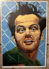 Jack Nicholson One Flew Over the Cuckoos Nest 2002 Art Print by Mark Jorgenson