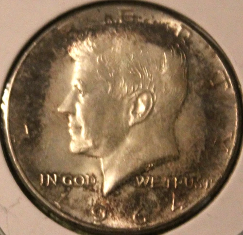 1964 Kennedy Half Dollar - Uncirculated With Obverse Toning