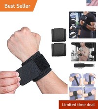 2 Pack Wrist Brace Adjustable Wrist Support Wrist Wraps for Fitness Weightlif...