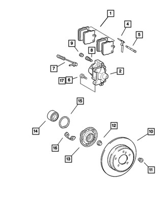 Genuine Mopar Rear Wheel Hub 5140608AB