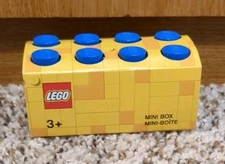Lego Mini Box- Blue Lego Brick Mini Storage Box! Retired! NIB 3.6" x 1.8" x 1.6"
