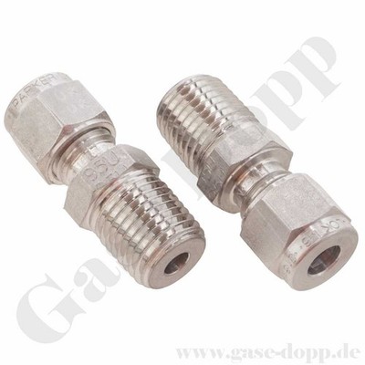Doppelklemmringverschraubung 1/4'' NPT x 6 mm Rohrverschraubung Edelstahl HAM-LET