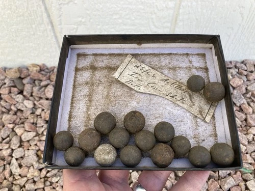 Original Civil War Horse Drawn Artillery Canon Balls Dug Up Relics Bullets Ammo