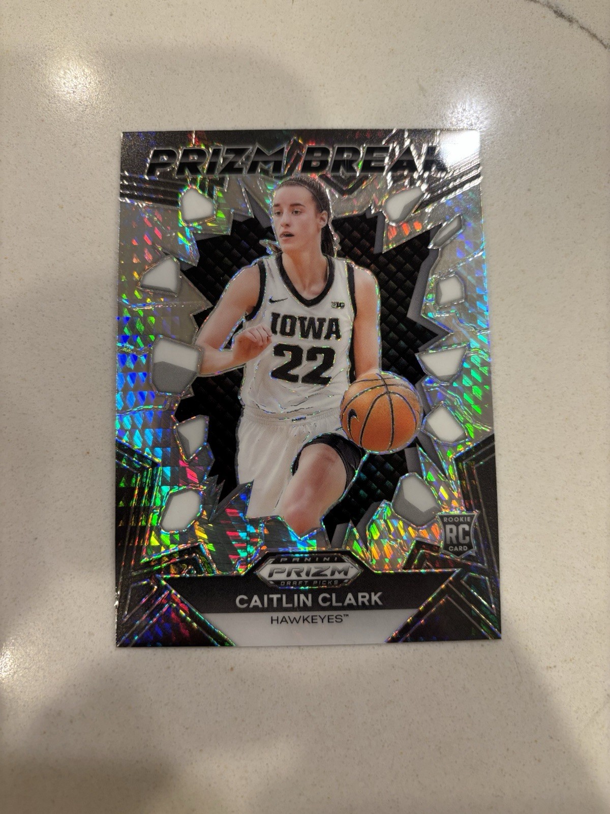 2024 Panini Prizm Draft Picks - Prizm Break Caitlin Clark #13 Silver Prizm (RC)
