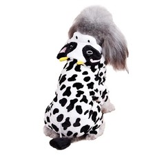 Dog Cow Costume - Adorable Halloween Milk Style Puppy X-Large, White