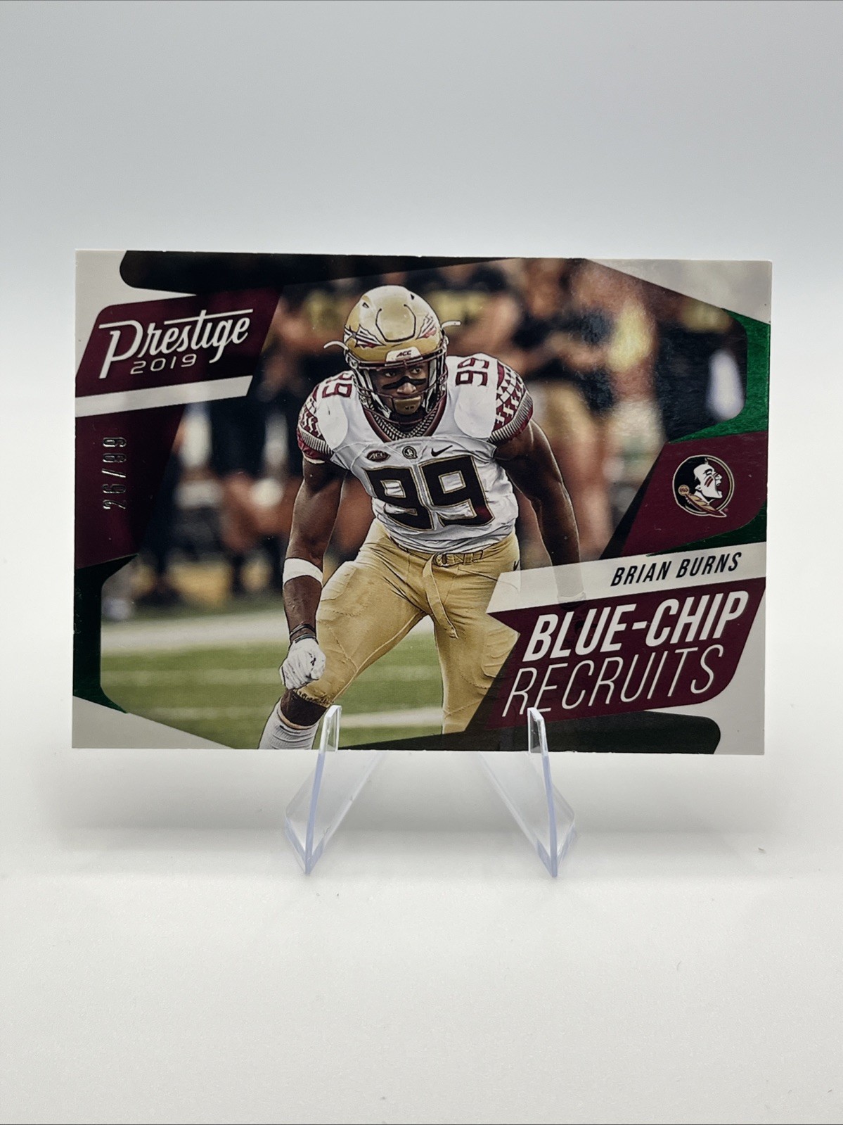 Brian Burns Panini Prestige Blue-Chip Recruits #BCBB Green Xtra Points