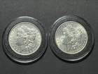 1881 1896 Morgan Silver Dollars No Mint Mark 90% Silver 2-Coin Lot
